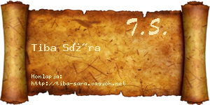 Tiba Sára névjegykártya