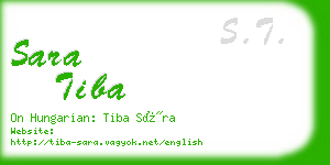 sara tiba business card
